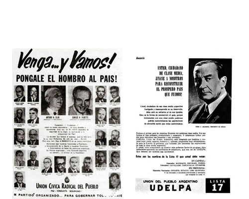 Afiches de las elecciones de 1963
